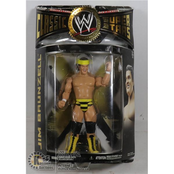 WWE CLASSIC SUPER STARS JIM BRUNZELL COLLECTOR FIGURE ( 1/2 OF THE KILLER BEES )