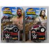 Image 1 : PAIR OF NEW OLD STOCK  WWE HOT WHEELS MONSTER TRUCKS