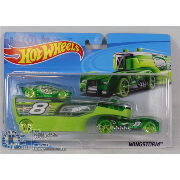 NEW OLD STOCK HOTWHEELS WINGSTORM TRUCK & CAR COMBO SET
