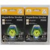 Image 1 : TWO NEW 4 MODE LED HYPER BRITE STROBE CLIP ON LIGH WATER RESISTANT