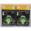 Image 1 : TWO NEW 4 MODE LED HYPER BRITE STROBE CLIP ON LIGH WATER RESISTANT