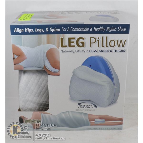 NEW MEMORY FOAM LEG PILLOW ALIGN HIPS AND SPINE FOR A HEALTHY NIGHTS SLEEP