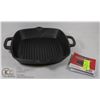 Image 1 : NEW KOOKANTAGE CAST IRON SQUARE GRIDDLE WITH RIBS (26CM X 26CM - 10.25"-SQUARE)