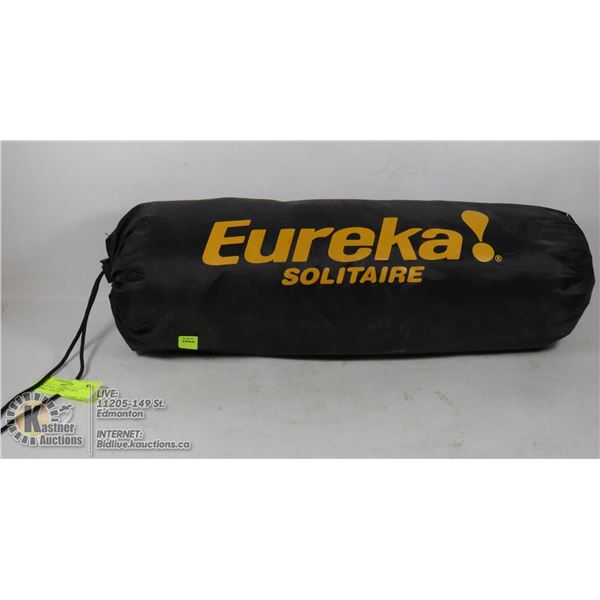 BIVY STYLE 1 PERSON TENT   EUREKA!  SOLITAIRE USED ONCE VERY CLEAN, NO DAMAGE, AS NEW.  COMPACT, LIG