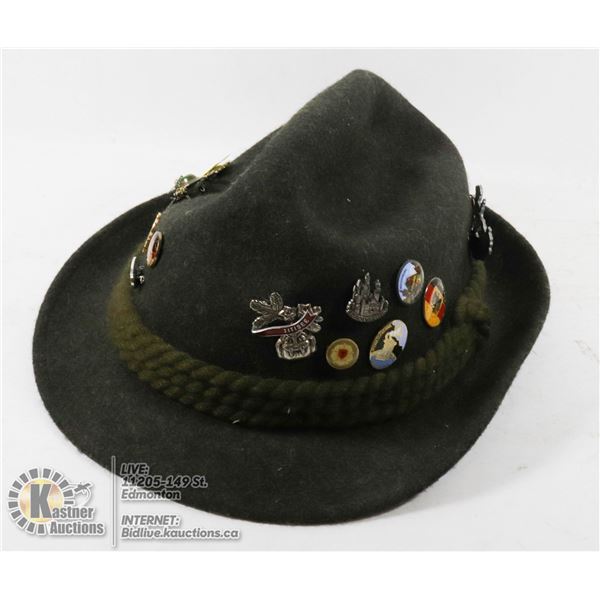 HAT WITH GERMAN PINS