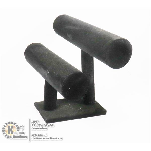 TWO TIER BLACK VELVET JEWELRY DISPLAY