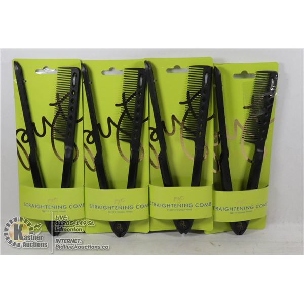 LOT OF 4 PRETTY YOUNG THING STRAIGHTENING COMB