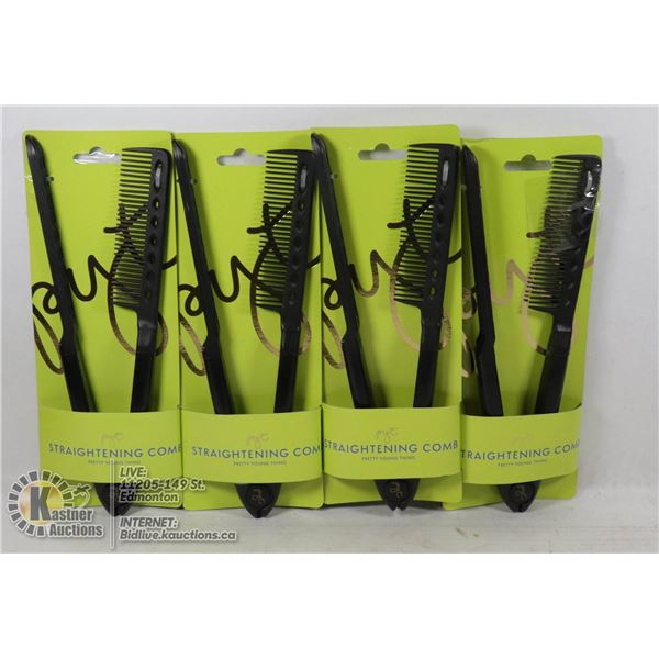LOT OF 4 PRETTY YOUNG THING STRAIGHTENING COMB