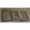 Image 1 : LOT OF THREE OLD WOODEN WINDOWS NICELY WEATHERED, ORIGINAL GLASS.  GREAT FOR LANDSCAPING, PICTURE FR