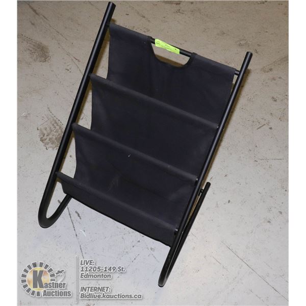 METAL & CANVAS BOOK / MAGAZINE HOLDER