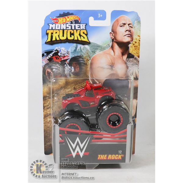 WWE HOT WHEELS MONSTER TRUCK OF " THE ROCK "