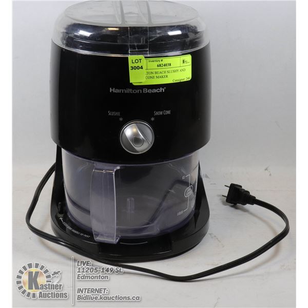 HAMILTON BEACH SLUSHY AND SNOWCONE MAKER