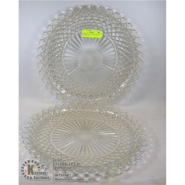 PAIR OF VINTAGE LARGE CRYSTAL CENTERPLATE