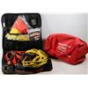Image 1 : BOX WITH AUTOMOTIVE SAFETY KIT AND EMERGENCY KIT - FLARES, 1ST AID KIT, FLASHLIGHT BOOSTER CABLES, E
