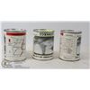 Image 1 : LOT OF 3 CANS TORNADO DUST COMMEMORATING FRIDAY JULY 31, 1987 EDMONTON ALBERTA