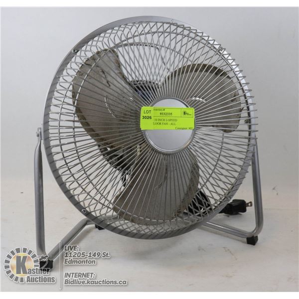 PELONIS 10 INCH 2-SPEED TABLE/FLOOR FAN - ALL METAL, LIGHTWEIGHT, WORKING