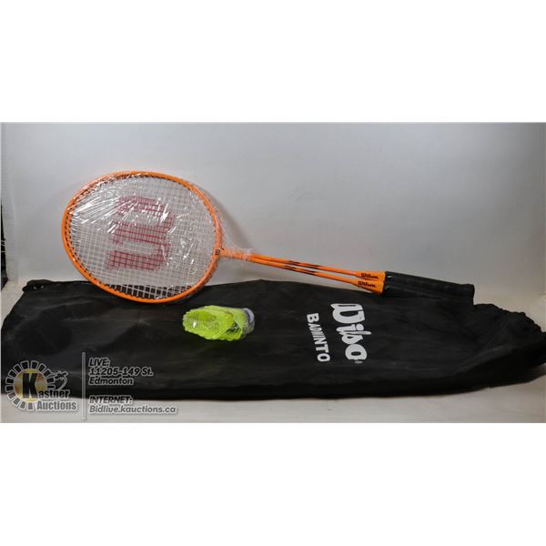 NEW 2 RACKET WILSON BADMINTON SET