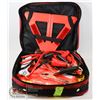 Image 1 : NEW COMPLETE EMERGENCY VEHICLE ROADSIDE KIT IN LIGHT WEIGHT ZIP-UP BAG INCLUDES BOOSTER CABLES, ROAD