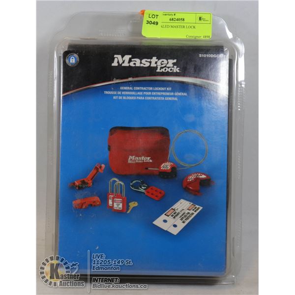 NEW/SEALED MASTER LOCK GENERAL CONTRACTOR LOCK-OUT KIT