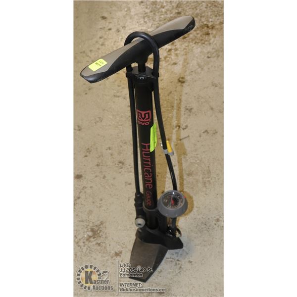 EVO HURRICANE PROFESSIONAL BIKE PUMP W/ GAUGE MULTIPLE ATTACHMENTS