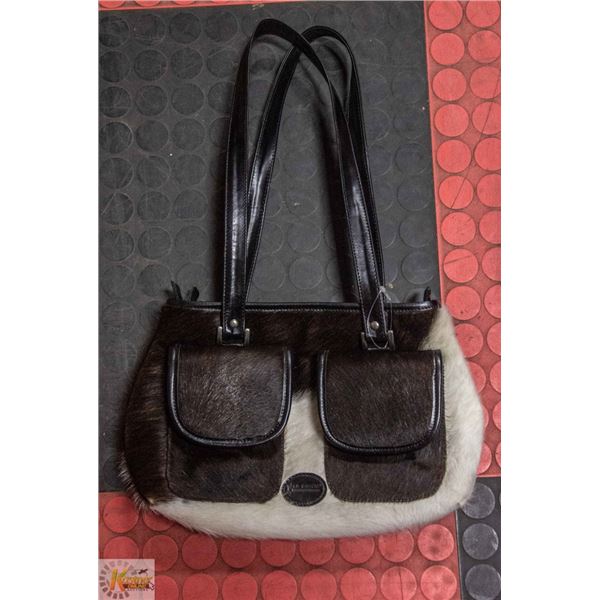 VINTAGE COW HIDE PURSE HANDBAG LA COCHINA