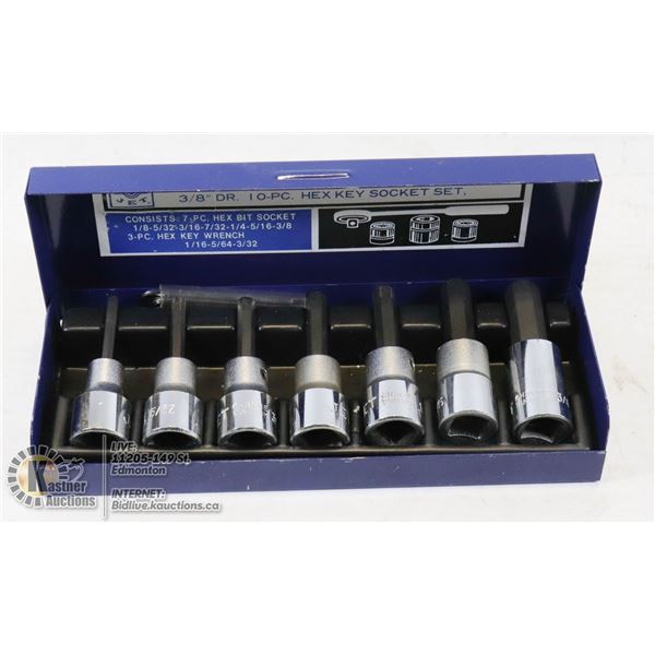3/8 DRIVE HEX KEY SOCKET SET