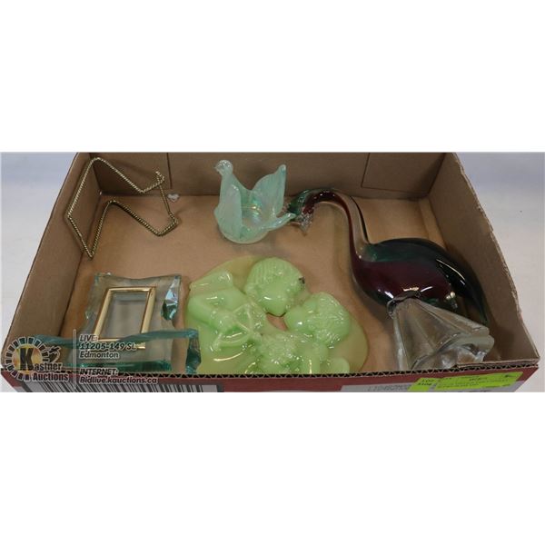 VINTAGE FAUX FLOWERS WITH VASES ESTATE ITEMS