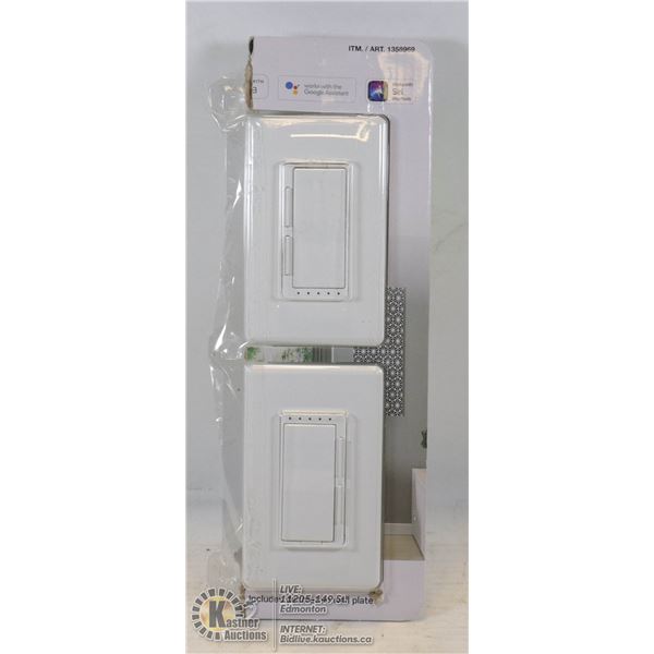 FEIT WIFI CONTROLLED SMART SWITCH 2 PACK CONNECTS TO FEIT APP FROM ANYWHERE. HAS TIMER FEATURE AND C