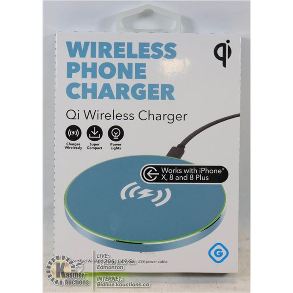 NEW GEMS WIRELESS QI PHONE CHARGER QI STANDARD COMPATIBLE.