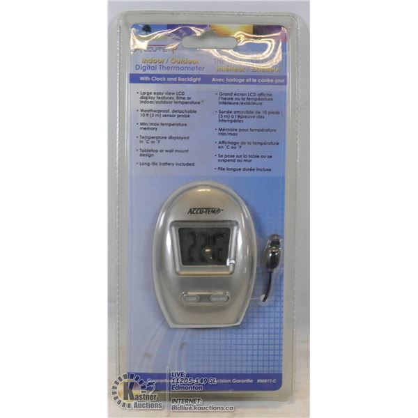 NEW ACCUTEMP INDOOR / OUTDOOR DIGITAL THERMOMETER
