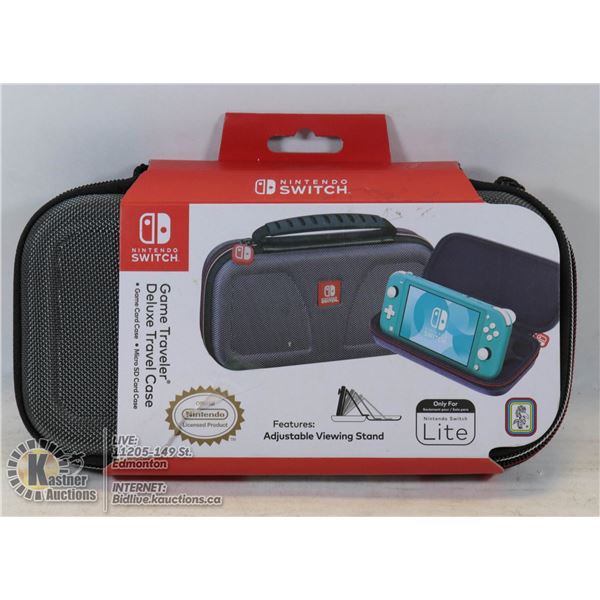 NINTENDO SWITCH LITE DELUXE TRAVELER CASE OFFICIAL NINTENDO LIECENSED PRODUCT.