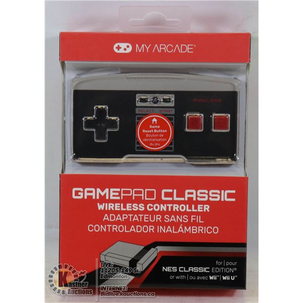 NEW MY ARCADE WIRELESS SUPER GAMEPAD FOR SNES CLASSIC, WII & WII U