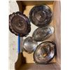 Image 1 : BOX OF SILVER PLATE TRAYS AND BOWLS