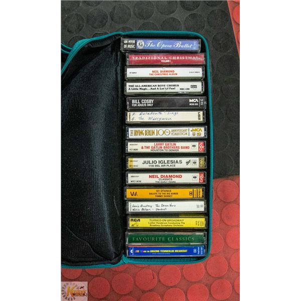 CASE OF FULL OF AUDIO CASSETTES