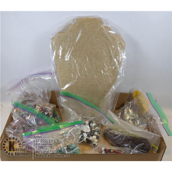 3 NECKLACE DISPLAYS + JEWELRY