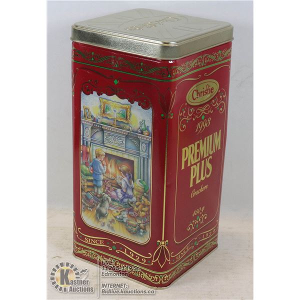 CHRISTIE PREMIUM PLUS VINTAGE 1993 CHRISTMAS TIN