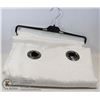 Image 1 : NEW SET OF 2 WHITE CURTAIN PANELS (HEAVY DUTY) - 8.5"L X 52"W EACH PANEL