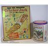 Image 1 : CRACKER JACK TIN SIGN & CRACKER JACK TIN JAR