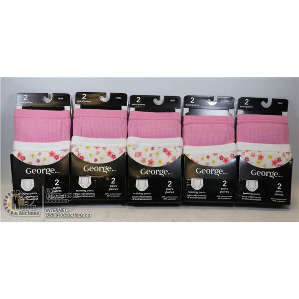 LOT OF 10 GEORGE TRAINING PANTS SIZE 18M