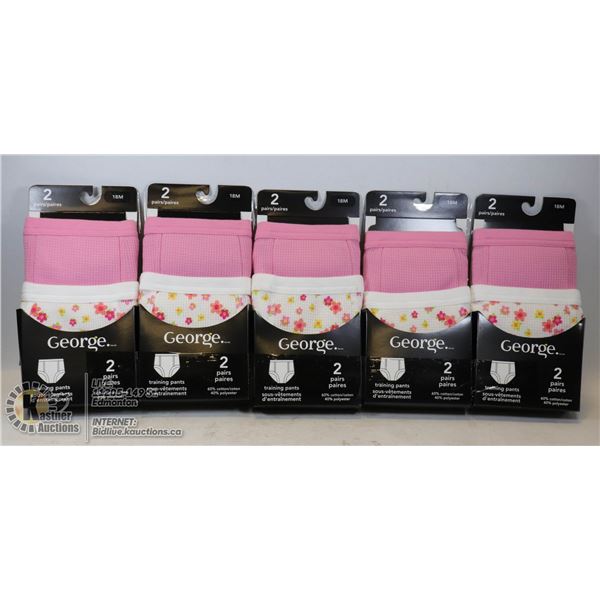 LOT OF 10 GEORGE TRAINING PANTS SIZE 18M