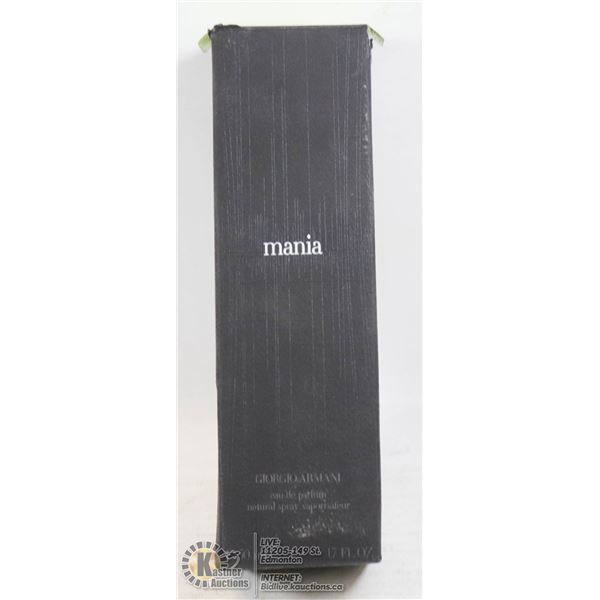 AUTHENTIC APPROX 95% FULL MANIA BY GIORGIO ARMANI EAU DE TOILETTE 50ML WOMANS SPRAY