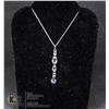 Image 1 : #113-TOPAZ PENDANT & NECKLACE 18" JEWELRY/ .925 STERLING SILVER