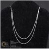 Image 1 : #131-STERLING SILVER NECKLACE 18"/2 PCS JEWELRY/  .925 STERLING SILVER