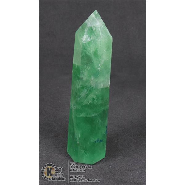 #271-NATURAL GREEN FLUORITE QUARTZ 22.8 x 93.2mm JEWELRY/ HEALING MINERAL/ 87.85g