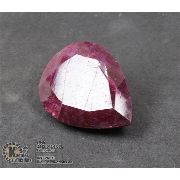 #295-RED BERYLE GEMSTONE 165.15ct JEWELRY/ COLOUR ENHANCED