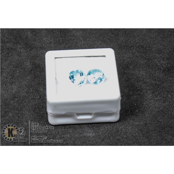 #227-SKY BLUE TOPAZ GEMSTONES 7 x 9mm 5.10ct JEWELRY/ TREATED/ OVAL