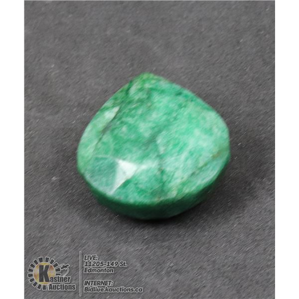 #291-GREEN EMERALD GEMSTONE 71.50ct JEWELRY/ COLOUR ENHANCED
