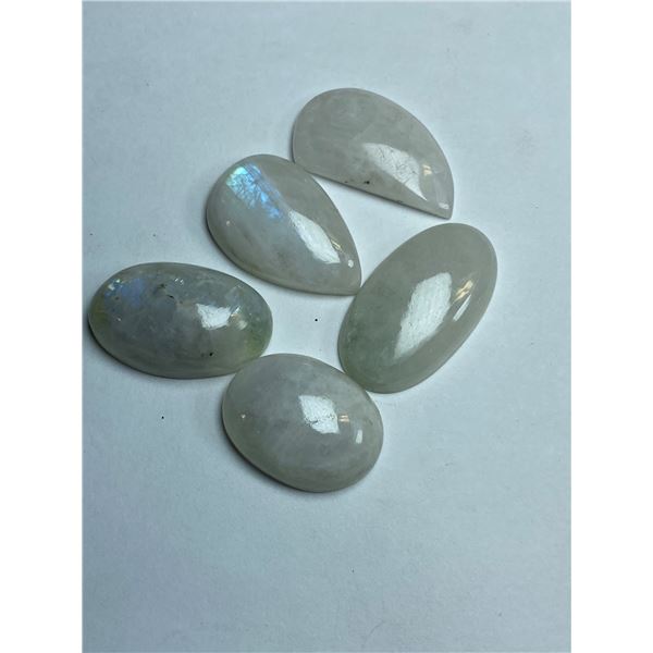 #63-NATURAL MOONSTONE 119.25ct JEWELRY/ SILVER PLATED/ HEALING MINERAL