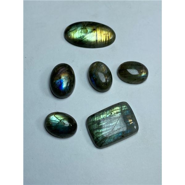 #71-NATURAL FIRE LABRADORITE 85.95ct JEWELRY/ SILVER PLATED/ HEALING MINERAL
