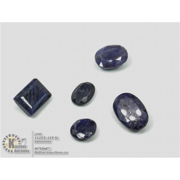 #87-BLUE SAPPHIRE GEMSTONES 63.90ct JEWELRY/ COLOUR ENHANCED